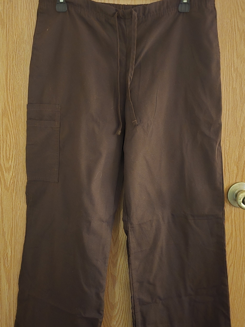 Women's SB Brown Drawstring Scrub Uniform - Size Small